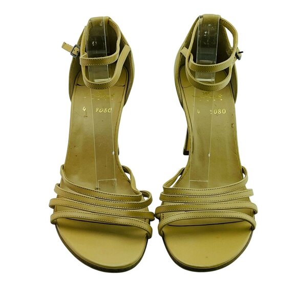 Tan Leather Strappy High Heel Sandals Size 6 - Picture 7 of 7